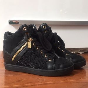 Black GUESS Sneaker Wedges
